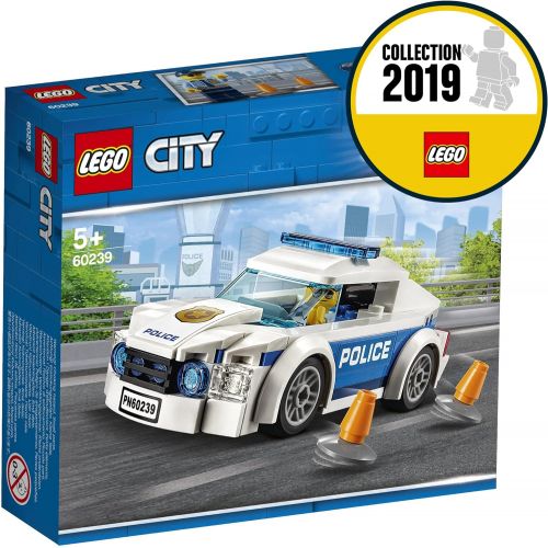  LEGO City Police Patrol Toy Car, Cop Minifigure Accessories, Police Toys for Kids