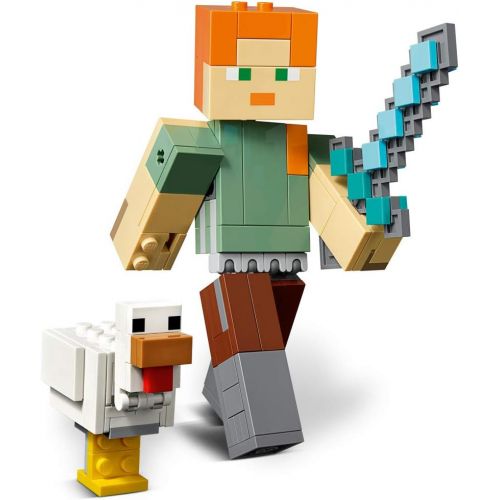  LEGO Minecraft Alex BigFig with Chicken 21149 Building Kit (160 Pieces) (Discontinued by Manufacturer)