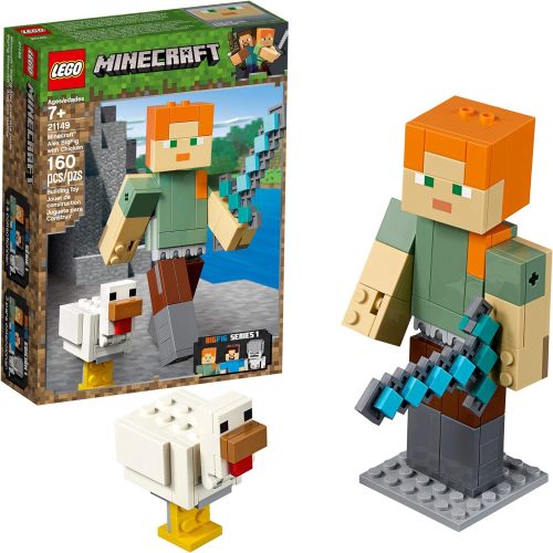  LEGO Minecraft Alex BigFig with Chicken 21149 Building Kit (160 Pieces) (Discontinued by Manufacturer)