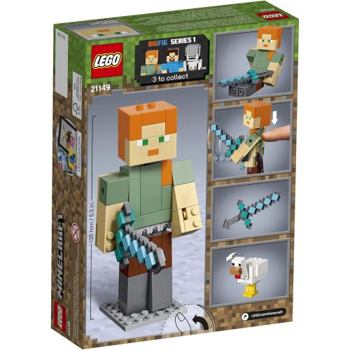  LEGO Minecraft Alex BigFig with Chicken 21149 Building Kit (160 Pieces) (Discontinued by Manufacturer)