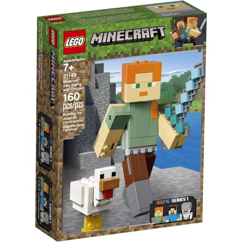  LEGO Minecraft Alex BigFig with Chicken 21149 Building Kit (160 Pieces) (Discontinued by Manufacturer)