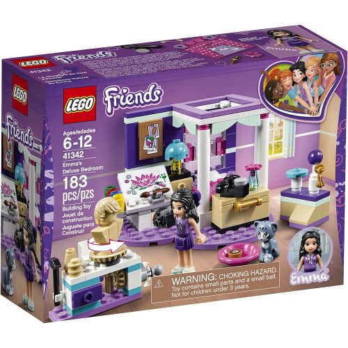  LEGO Friends Emma’s Deluxe Bedroom 41342 Building Kit (183 Piece)