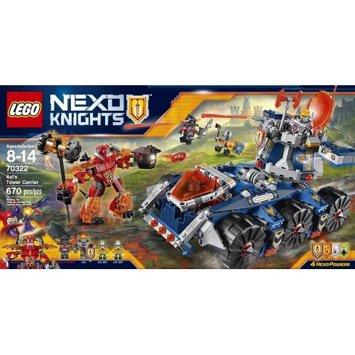  LEGO Nexo Knights 70322 Axls Tower Carrier Building Kit (670 Piece)