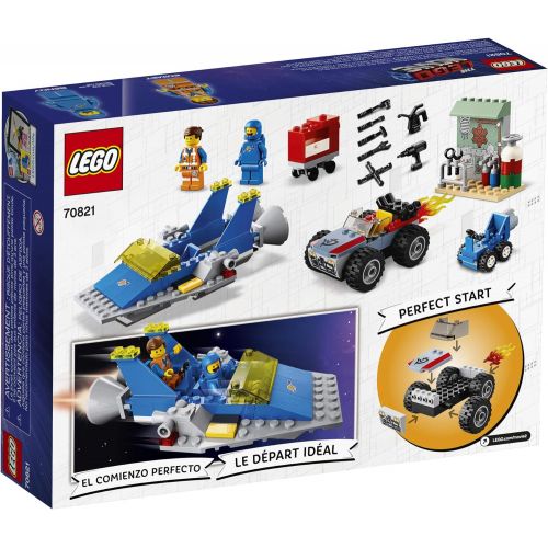  LEGO THE LEGO MOVIE 2 Emmet and Benny’s ‘Build and Fix’ Workshop; 70821 Action Car and Spaceship Play Transportation Building Kit for Kids (117 Pieces)