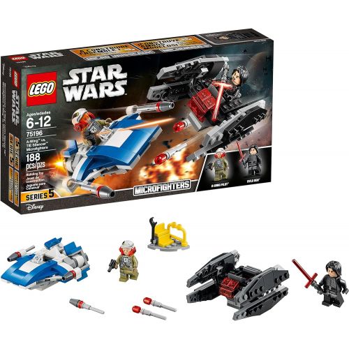  LEGO Star Wars: The Last Jedi A-Wing vs. TIE Silencer Microfighters 75196 Building Kit (188 Pieces) (Discontinued by Manufacturer)