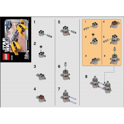  LEGO Star Wars 20th Anniversary Edition Sets (3) Snowspeeder 30384 PODRACER 30461 Naboo Starfighter 30383 Building Set LEGO Bundle Pack (3) Edition Building Set