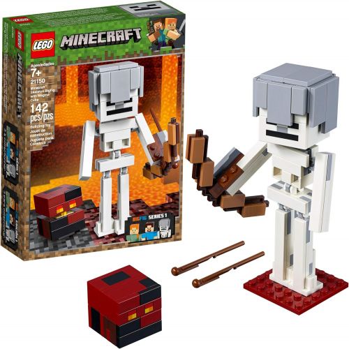  LEGO Minecraft BigFig Skeleton with Magma Cube Building Kit (142 Pieces) (Discontinued by Manufacturer)