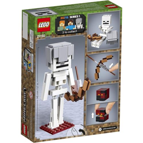  LEGO Minecraft BigFig Skeleton with Magma Cube Building Kit (142 Pieces) (Discontinued by Manufacturer)