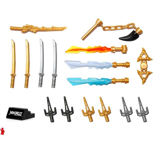  LEGO NinjaGo Weapons Accessory Pack with Display Stand - for All Minifigures
