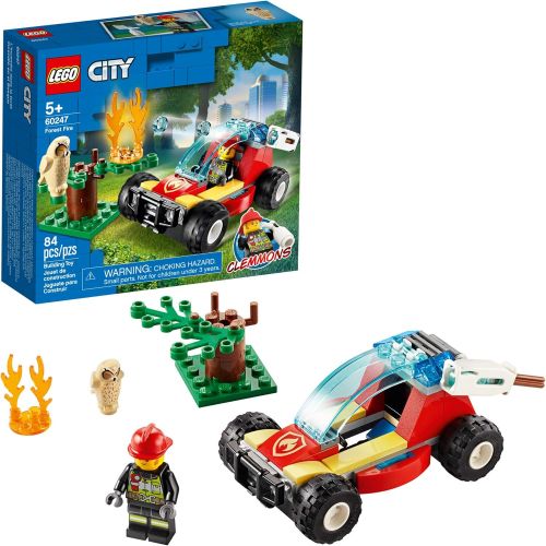  LEGO City Forest Fire 60247 Firefighter Toy, Cool Building Toy for Kids, New 2020 (84 Pieces)