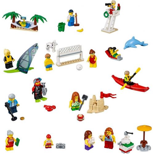  LEGO City Town People Pack  Fun at The Beach 60153 Building Kit (169 Piece)