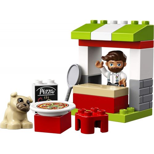  LEGO DUPLO Town Pizza Stand 10927 Pretend Play Pizza Set for Toddlers, Learning Toy for Kids Ages 2 and Over, New 2020 (18 Pieces)