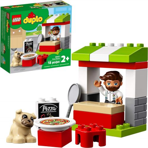  LEGO DUPLO Town Pizza Stand 10927 Pretend Play Pizza Set for Toddlers, Learning Toy for Kids Ages 2 and Over, New 2020 (18 Pieces)