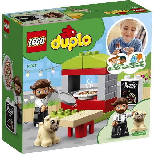  LEGO DUPLO Town Pizza Stand 10927 Pretend Play Pizza Set for Toddlers, Learning Toy for Kids Ages 2 and Over, New 2020 (18 Pieces)