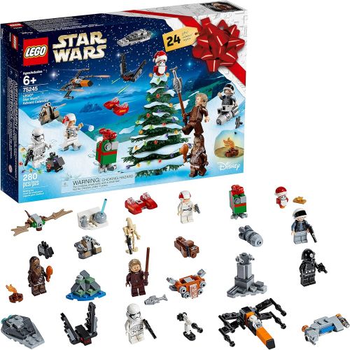  LEGO Star Wars 2019 Advent Calendar 75245 Holiday Gift Set Building Kit with Star Wars Minifigure Characters (280 Pieces) (Discontinued by Manufacturer)