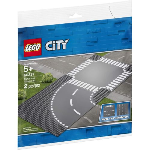  LEGO City Curve and Crossroad 60237 Building Kit (2 Pieces)