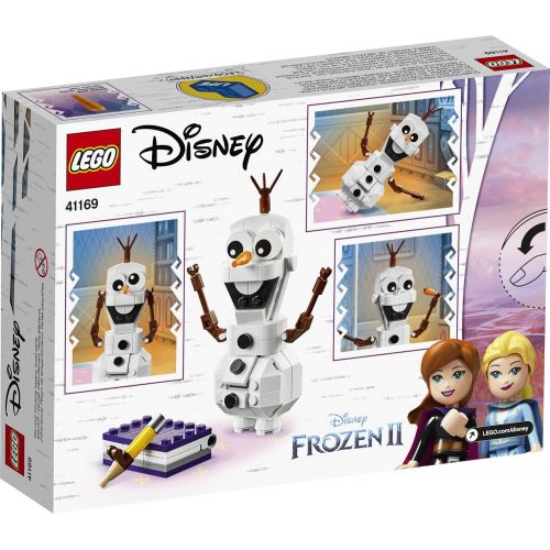  LEGO Disney Frozen II Olaf 41169 Olaf Snowman Toy Figure Building Kit Christmas Gift (122 Pieces)