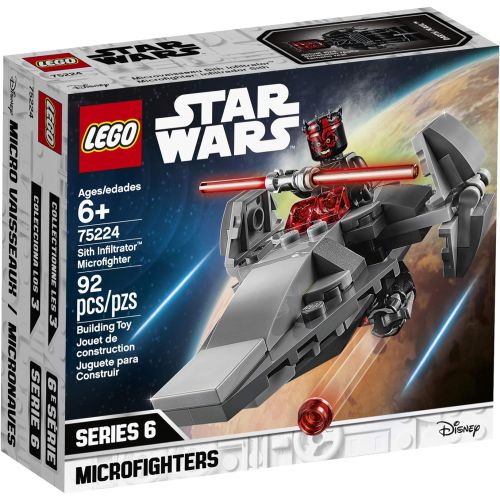  LEGO Star Wars Sith Infiltrator Microfighter 75224 Building Kit (92 Pieces) (Discontinued by Manufacturer)