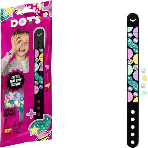  LEGO DOTS Cosmic Wonder Bracelet 41903 DIY Craft Bracelet Making Kit, A fun craft kit for kids who like making creative jewelry, that also makes a great holiday or birthday gift, N