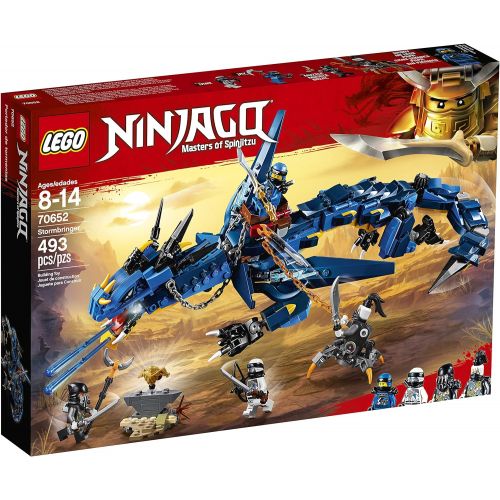  LEGO NINJAGO Masters of Spinjitzu: Stormbringer 70652 Ninja Toy Building Kit with Blue Dragon Model for Kids, Best Playset Gift for Boys (493 Pieces) (Discontinued by Manufacturer)