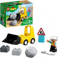 LEGO DUPLO Construction Bulldozer 10930 Mini Bulldozer Truck Set; Construction Toy for Kids Aged 2 and Up; Small Bulldozer Toy and Construction Worker Playset for Toddlers, New 202