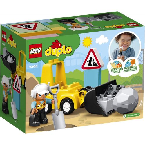  LEGO DUPLO Construction Bulldozer 10930 Mini Bulldozer Truck Set; Construction Toy for Kids Aged 2 and Up; Small Bulldozer Toy and Construction Worker Playset for Toddlers, New 202