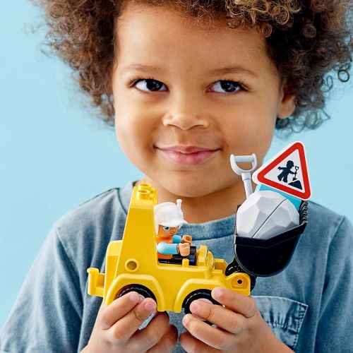 LEGO DUPLO Construction Bulldozer 10930 Mini Bulldozer Truck Set; Construction Toy for Kids Aged 2 and Up; Small Bulldozer Toy and Construction Worker Playset for Toddlers, New 202