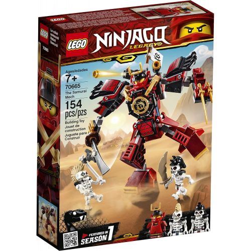  LEGO NINJAGO Legacy Samurai Mech 70665 Toy Mech Building Kit comes with NINJAGO Minifigures, Stud Shooters and a Toy Sword for Imaginative Play (154 Pieces)