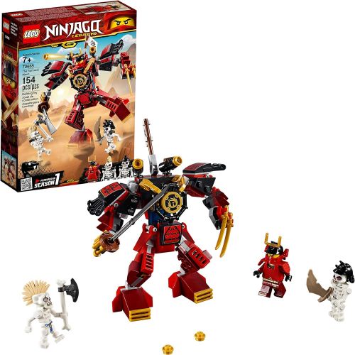  LEGO NINJAGO Legacy Samurai Mech 70665 Toy Mech Building Kit comes with NINJAGO Minifigures, Stud Shooters and a Toy Sword for Imaginative Play (154 Pieces)