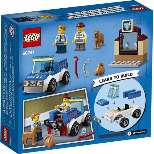  LEGO City Police Dog Unit 60241 Police Toy, Cool Building Set for Kids, New 2020 (67 Pieces)