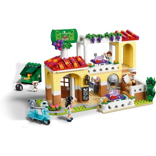  LEGO Friends Heartlake City Restaurant 41379 Restaurant Playset with Mini Dolls and Toy Scooter for Pretend Play, Cool Building Kit includes Toy Kitchen, Pizza Oven and more (624 P