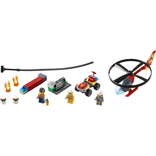  LEGO City Fire Helicopter Response 60248 Firefighter Toy, Fun Building Set for Kids, New 2020 (93 Pieces)