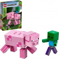 LEGO Minecraft Pig BigFig and Baby Zombie Character 21157 Cool Buildable Play-And-Display Toy Animal Figure for Kids, New 2020 (159 Pieces)