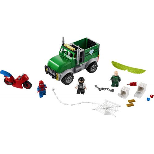  LEGO Marvel Spider-Man Vultures Trucker Robbery 76147 Playset with Buildable Bank Truck Toy and Superhero Minifigures, New 2020 (93 Pieces)