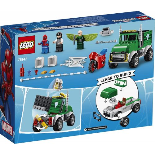  LEGO Marvel Spider-Man Vultures Trucker Robbery 76147 Playset with Buildable Bank Truck Toy and Superhero Minifigures, New 2020 (93 Pieces)
