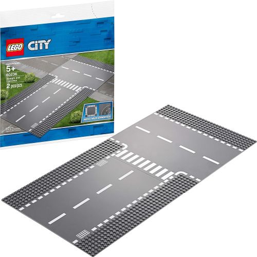  LEGO City Straight and T junction 60236 Building Kit (2 Pieces)