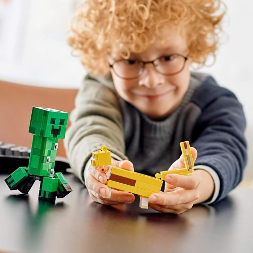  LEGO Minecraft Creeper BigFig and Ocelot Characters 21156 Buildable Toy Minecraft Figure Gift Set for Play and Decoration, New 2020 (184 Pieces)