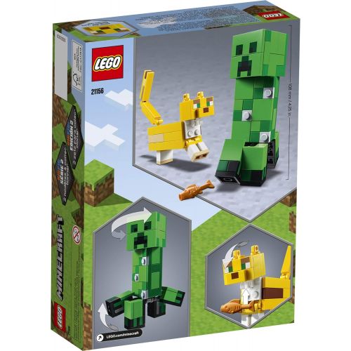  LEGO Minecraft Creeper BigFig and Ocelot Characters 21156 Buildable Toy Minecraft Figure Gift Set for Play and Decoration, New 2020 (184 Pieces)