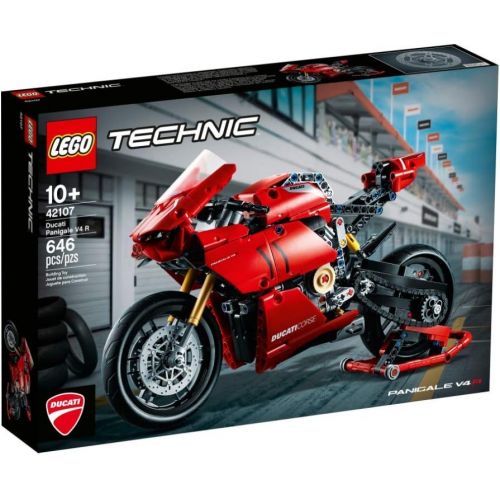  LEGO Technic: Ducati Panigale V4 R 42107 (646 Pieces) 2020 with Valinor Frustration-Free Packaging