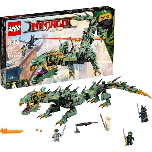  LEGO NINJAGO Movie Green Ninja Mech Dragon 70612 Ninja Toy with Dragon Figurine Building Kit (544 Pieces) (Discontinued by Manufacturer)