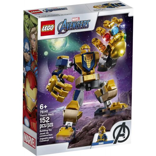  LEGO Marvel Avengers Thanos Mech 76141 Cool Action Building Toy for Kids with Mech Figure Thanos Minifigure, New 2020 (152 Pieces)