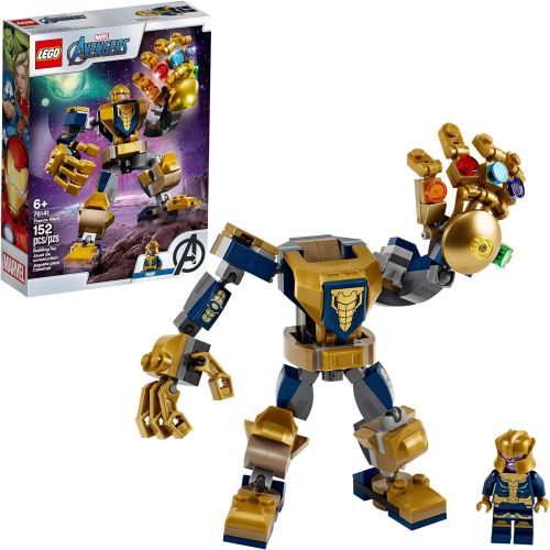  LEGO Marvel Avengers Thanos Mech 76141 Cool Action Building Toy for Kids with Mech Figure Thanos Minifigure, New 2020 (152 Pieces)