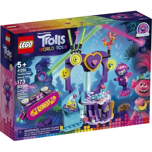  LEGO Trolls World Tour Techno Reef Dance Party 41250 Building Kit, Awesome Trolls Playset for Creative Play, New 2020 (173 Pieces)