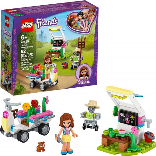  LEGO Friends Olivia’s Flower Garden 41425 Building Toy for Kids; This Play Garden Comes with 2 Buildable Figures, Friends Olivia and Zobo, for Hours of Creative Play, New 2020 (92