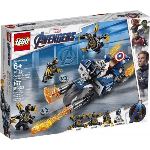  LEGO Marvel Avengers Captain America: Outriders Attack 76123 Building Kit (167 Pieces)