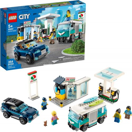  LEGO City Service Station 60257 Pretend Play Toy, Building Sets for Kids, New 2020 (354 Pieces)