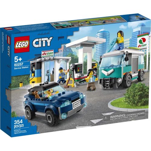  LEGO City Service Station 60257 Pretend Play Toy, Building Sets for Kids, New 2020 (354 Pieces)