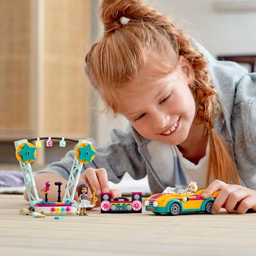  LEGO Friends Andrea’s Car & Stage Playset 41390 Building Kit, Includes a Toy Car and a Toy Bird, New 2020 (240 Pieces)