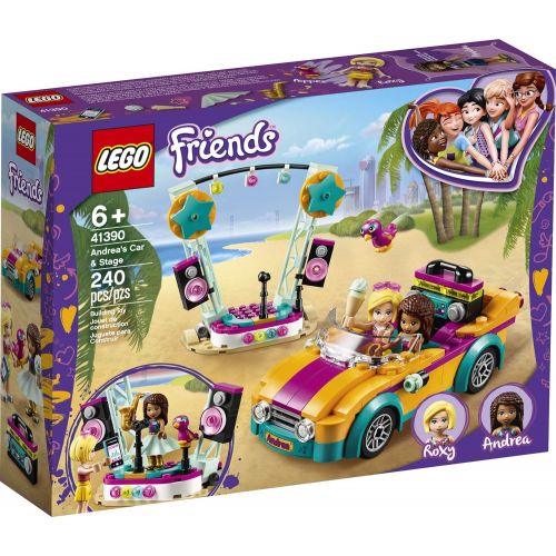  LEGO Friends Andrea’s Car & Stage Playset 41390 Building Kit, Includes a Toy Car and a Toy Bird, New 2020 (240 Pieces)