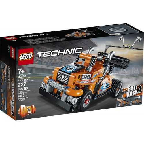  LEGO Technic Race Truck 42104 Pull-Back Model Truck Building Kit, New 2020 (227 Pieces)